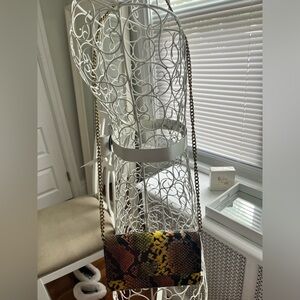 Snake skin wallet chain bag